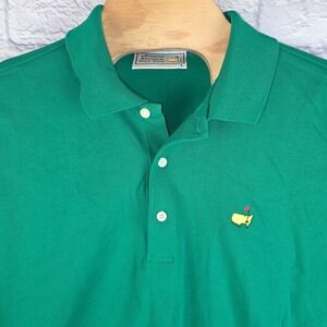 Augusta National Golf Shop Men Masters Green Polo Shirt 60s Two-Ply Cotton Large